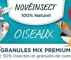 Alimentation 100% naturel 50% de poudre de larve d'hermetia illucens et 50% granules de carottes