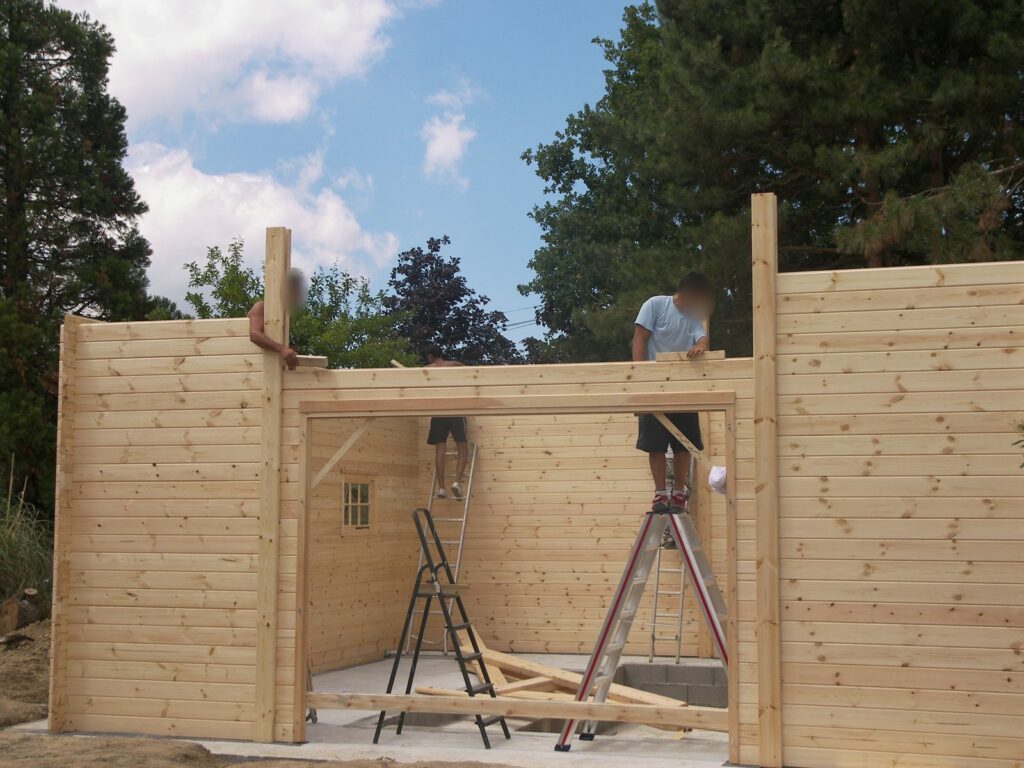 Linteau de porte de garage bois posé