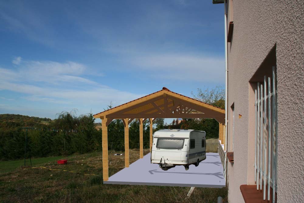 Insertion graphique du projet de carport (dossier de permis)