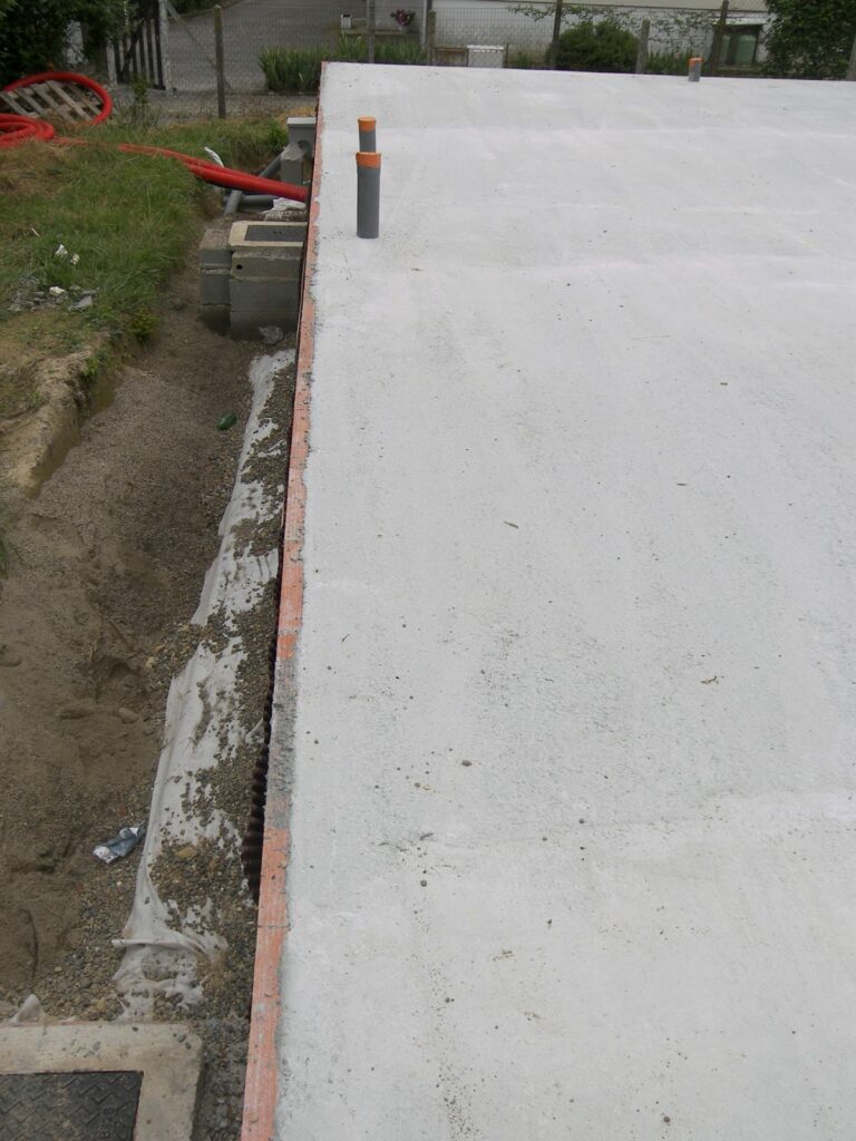 La dalle béton terminée