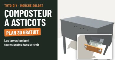 Composteur à asticots : plan de montage 3D gratuit